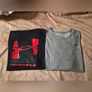 Under Armour Black Tee with Red Graphic